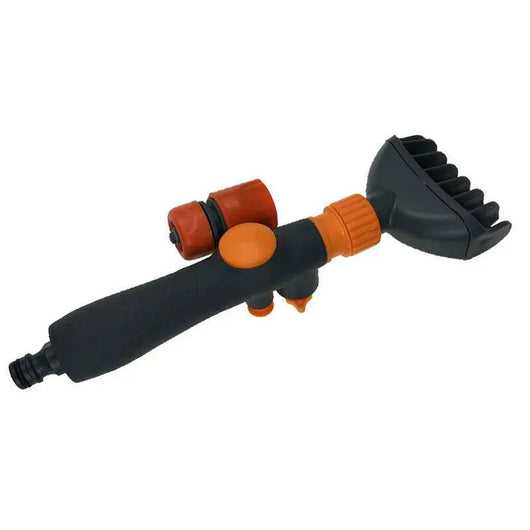Filter cleaner wand in use on a spa filter