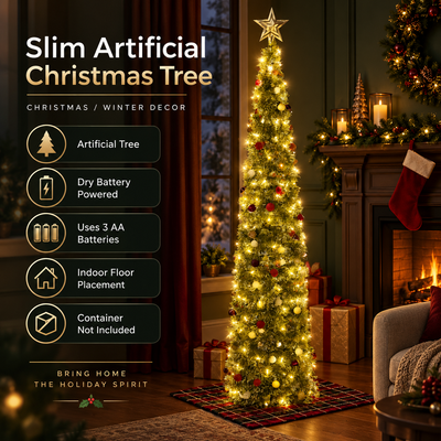 Foldable LED Pencil Christmas Tree