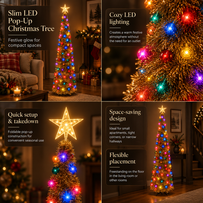 Foldable LED Pencil Christmas Tree