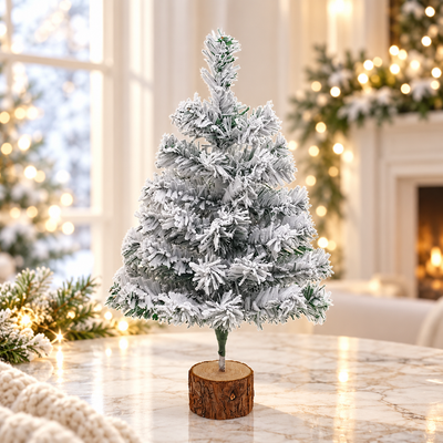 Snow Flocked Christmas Tree