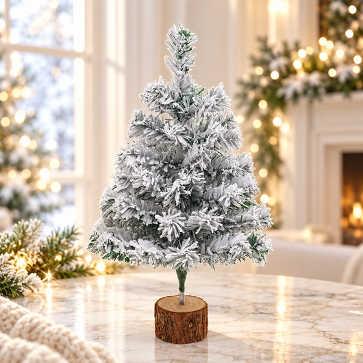 Snow Flocked Christmas Tree