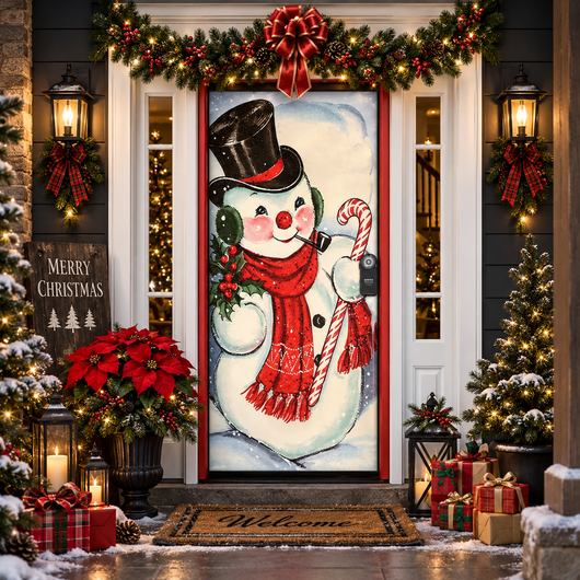 Christmas and Halloween Door Cover