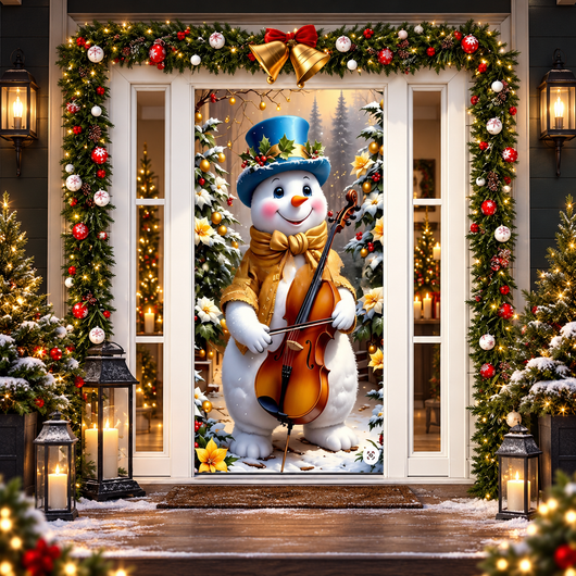 Christmas and Halloween Door Cover