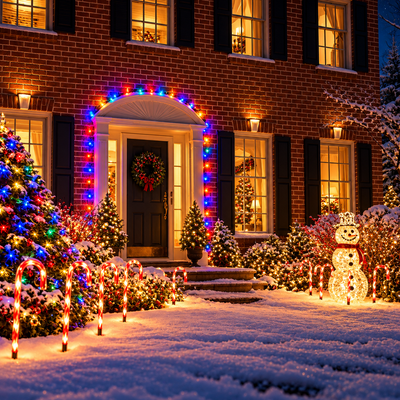 Solar Candy Cane Pathway Lights