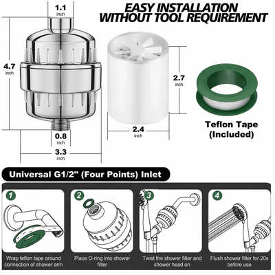 Hard Water Shower Filter