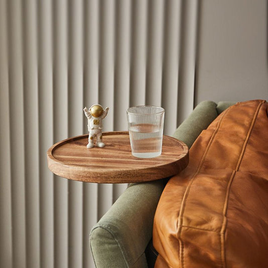 TENAX Clip-On Sofa Arm Tray in walnut finish