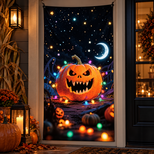 Christmas and Halloween Door Cover