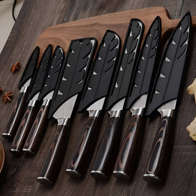 Damascus Steel Chef Knife Set - Full Set Display
