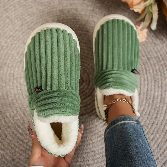 Thermal fleece house slippers product view