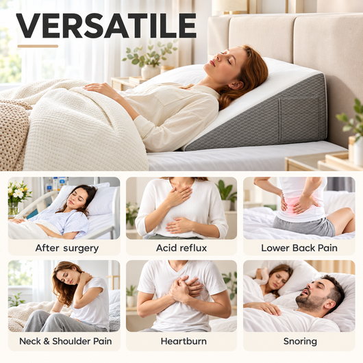 Gel Memory Foam Bed Wedge Pillow