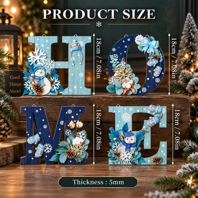 Christmas HOME Letter Decor Set