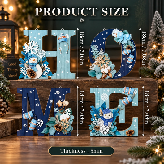 Christmas HOME Letter Decor Set