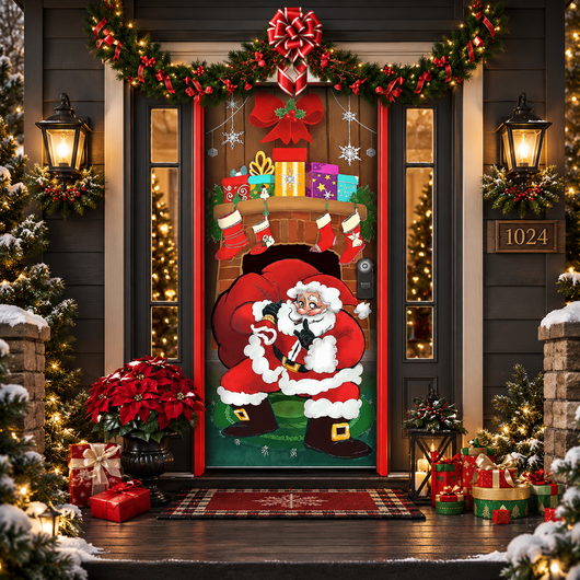 Christmas and Halloween Door Cover