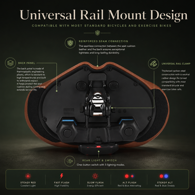 Ergonomic Noseless Bike Saddle