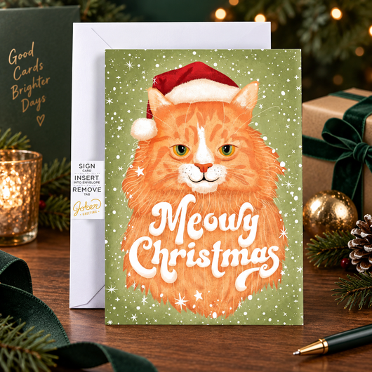 Endless Meowing Christmas Prank Card