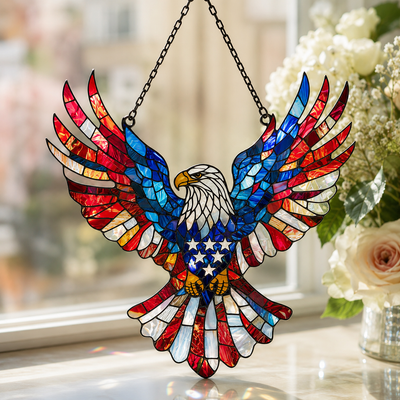 Patriotic Eagle Suncatcher