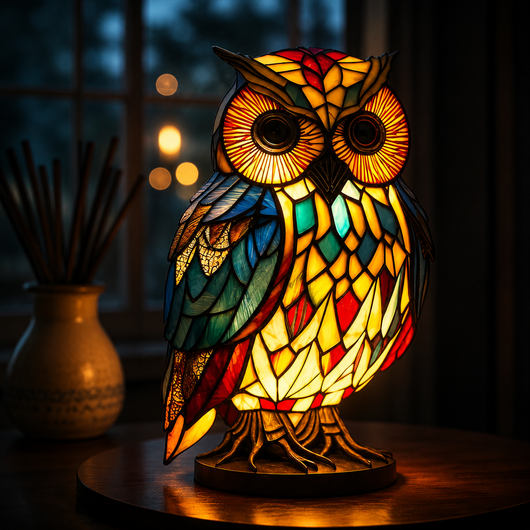Stained Glass Animal Table Lamp