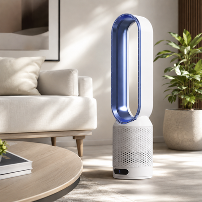 Bladeless Tower Fan with Air Purifier