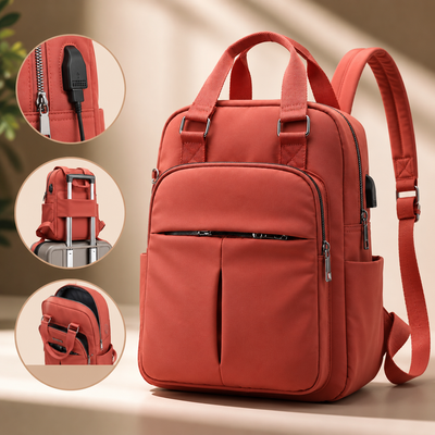 Anti-Theft USB Charging Backpack