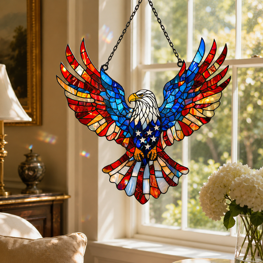Patriotic Eagle Suncatcher