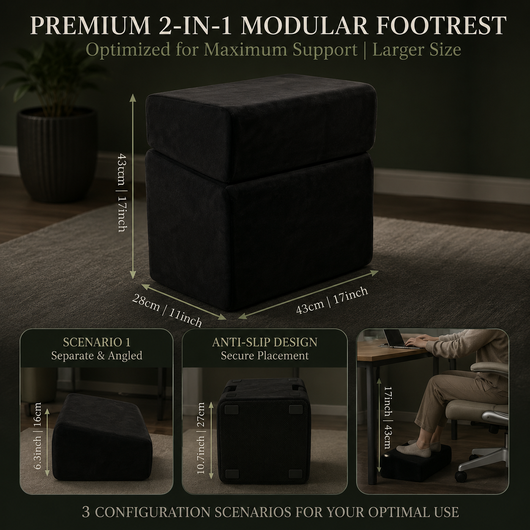 Adjustable Ergonomic Foot Rest for Under Desk