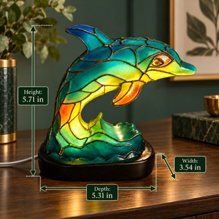 Stained Animal Table Lamp