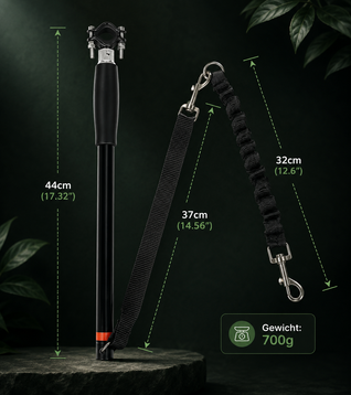 Bike Dog Leash with Tow Rod