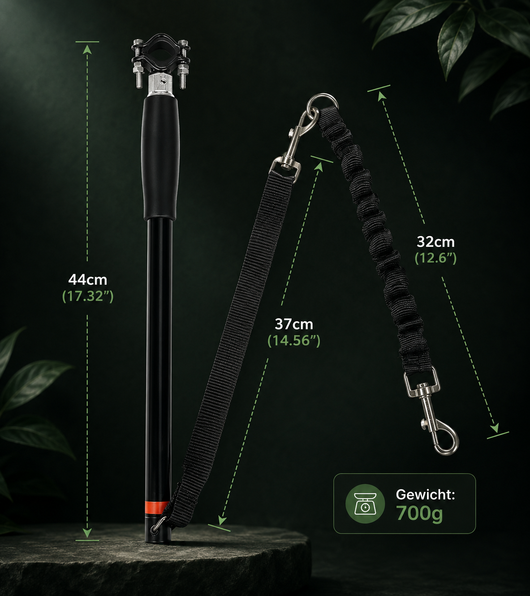 Bike Dog Leash with Tow Rod