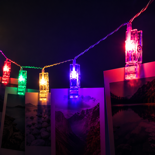 LED String Lights with Photo Clips