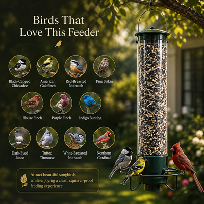 Squirrel Proof Bird Feeder with Spinning Perch