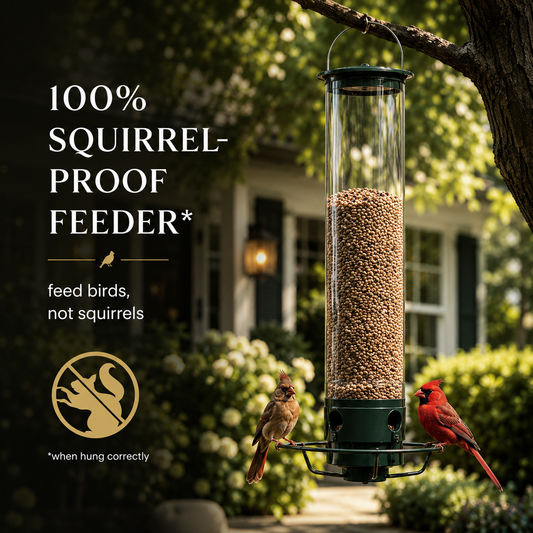 Squirrel Proof Bird Feeder with Spinning Perch