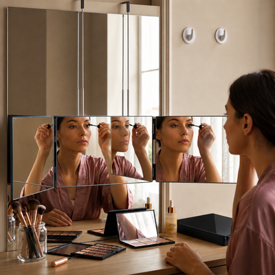 360° Folding 3-Panel Grooming Mirror