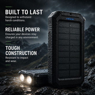 Solar Power Bank 30,000mAh Portable Charger