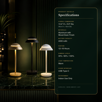 Nordic Cordless LED Table Lamp