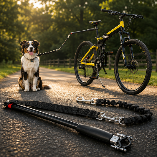 Bike Dog Leash with Tow Rod