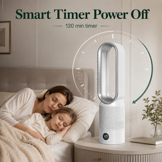 Bladeless Tower Fan with Air Purifier