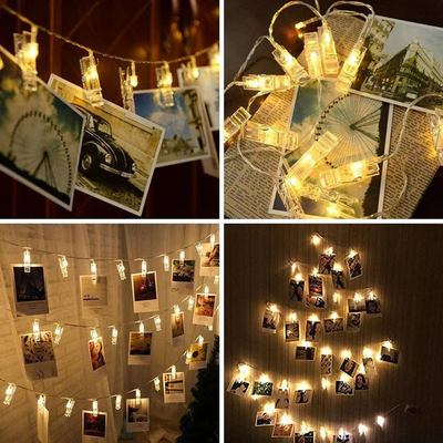 LED String Lights with Photo Clips