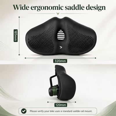 Ergonomic Noseless Bike Saddle