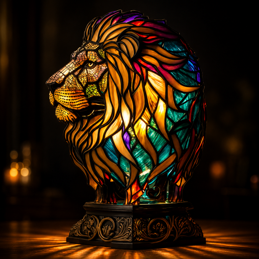 Stained Glass Animal Table Lamp