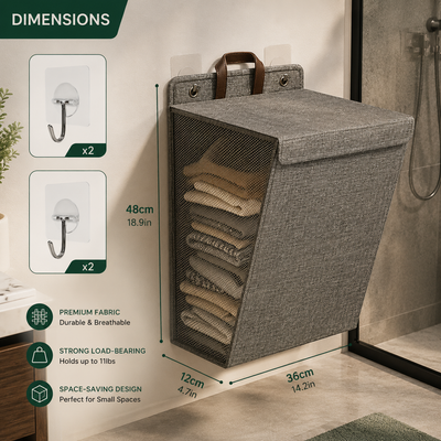 Wall Mounted Foldable Laundry Basket
