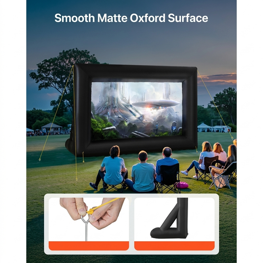 Smooth matte white Oxford fabric projection surface close up