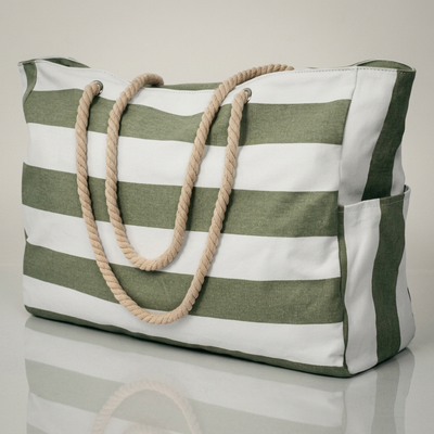 Gray beach tote waterproof sandproof material detail