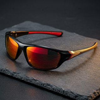 Carbon Look Mirrored Sunglasses