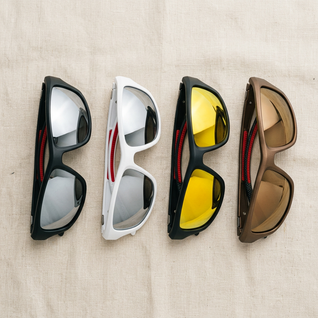 Carbon Look Mirrored Sunglasses
