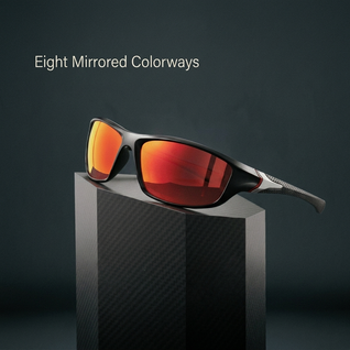 Carbon Look Mirrored Sunglasses