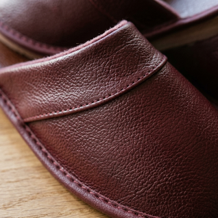 Lucas Leather-Look Slippers
