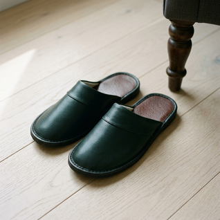 Lucas Leather-Look Slippers