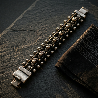 Skull Chain Link Bracelet