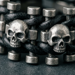 Skull Chain Link Bracelet