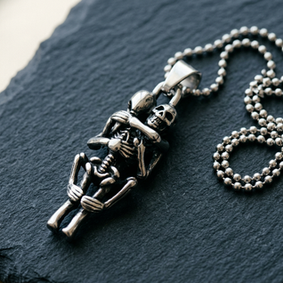 Skull Couple Infinity Necklace